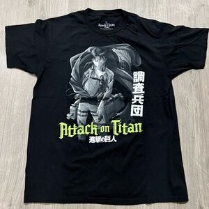 Attack on Titan Season 3 Anime T-Shirt Size L Ripple Junction Black